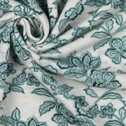 SWEAT MELANGE FLOWERS ECRU MELANGE-GREEN (thumbnail) #3