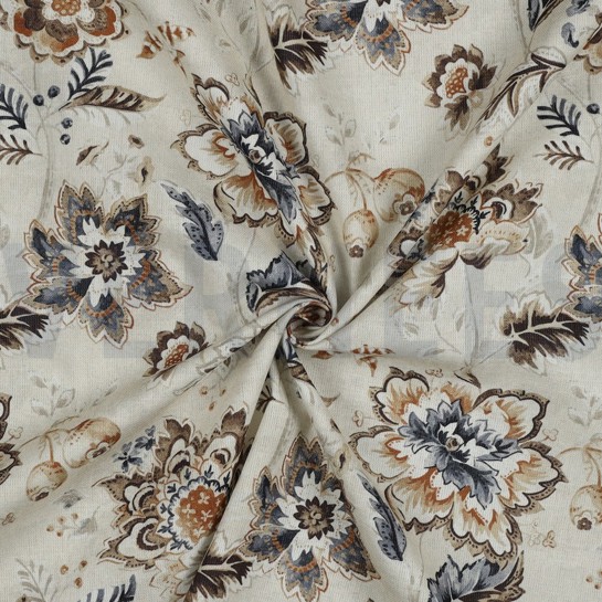 CANVAS DIGITAL FLOWERS LINEN #7