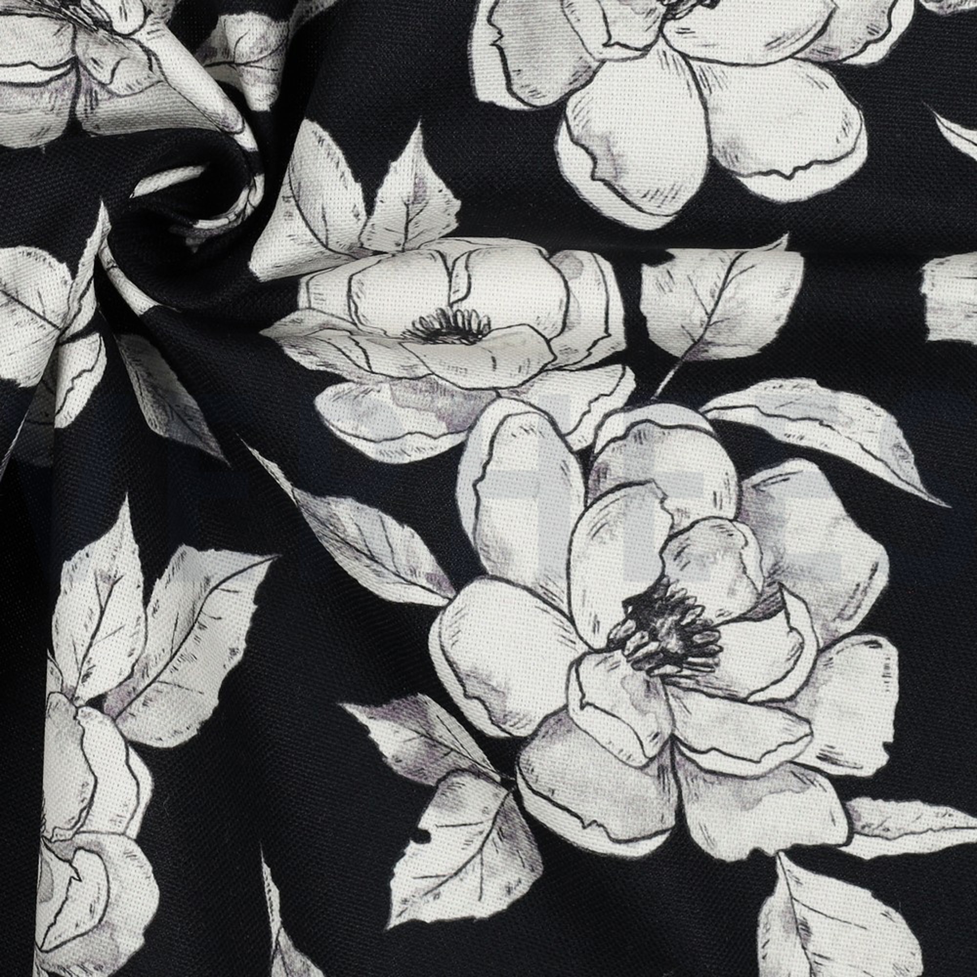CANVAS DIGITAL FLOWERS BLACK (high resolution) #3