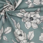 CANVAS DIGITAL FLOWERS DARK MINT (thumbnail) #3