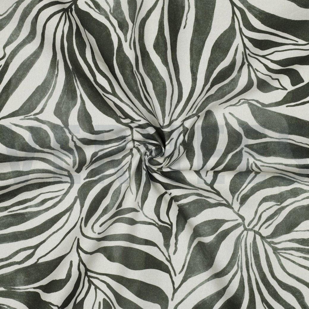 CANVAS DIGITAL LEAVES LINEN #3