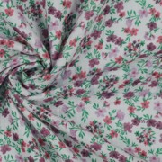 DOUBLE GAUZE GOTS DIGITAL FLOWERS WHITE / GRAPE (thumbnail) #3