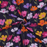 FRENCH TERRY FLOWERS NAVY (thumbnail) #3