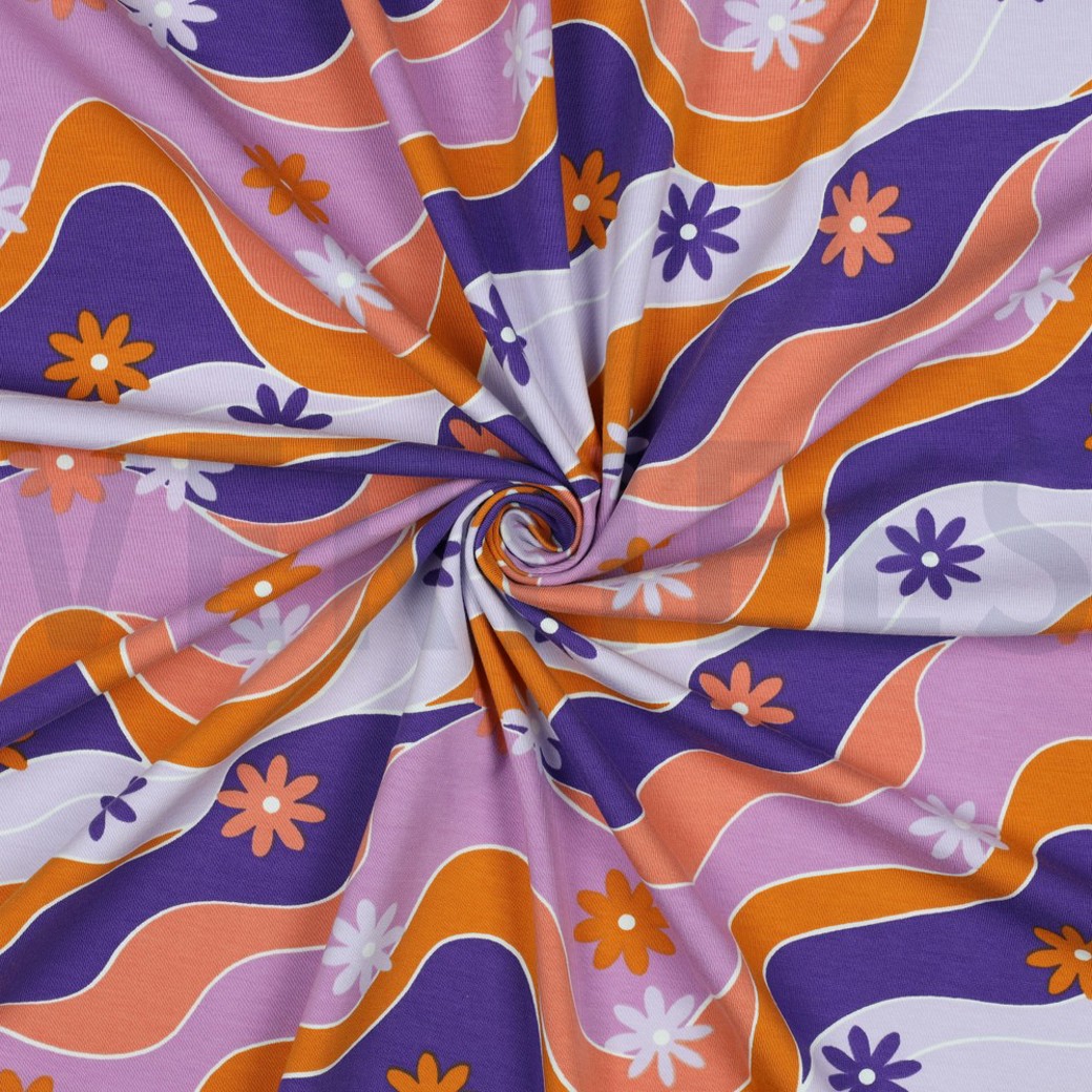 JERSEY FLOWERS LAVENDER #3