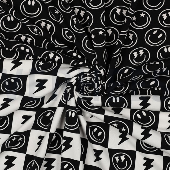 JERSEY HAPPY FACES BLACK #7