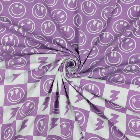 JERSEY SMILEYS LAVENDEL #7