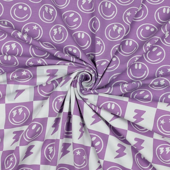 JERSEY SMILEYS LAVENDEL #7