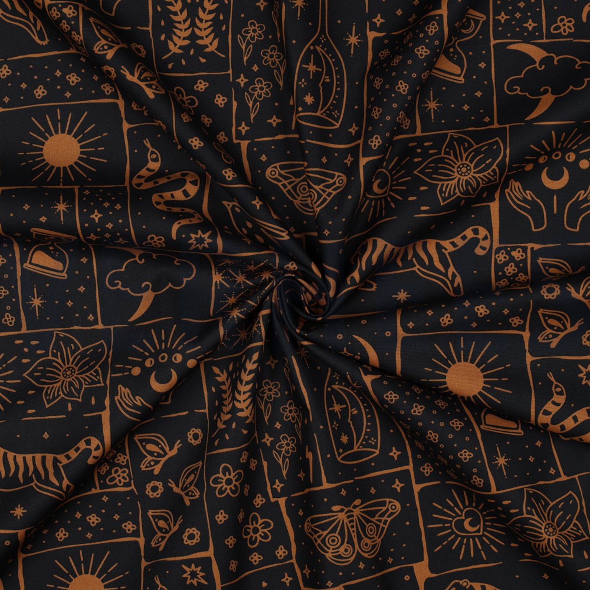 FINE POPLIN BOHO BLACK (high resolution) #3