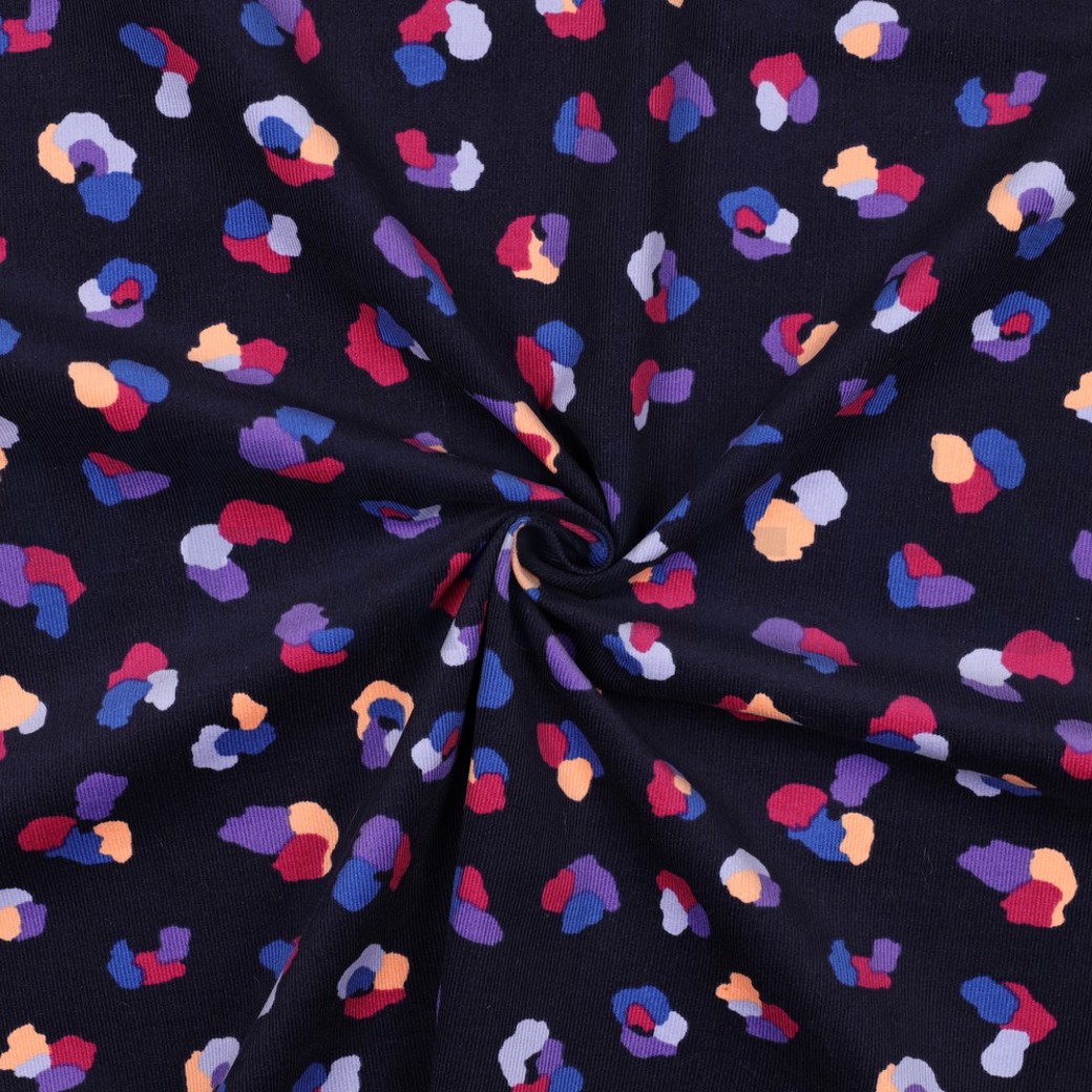 BABYCORD ANIMAL SKIN NAVY #3