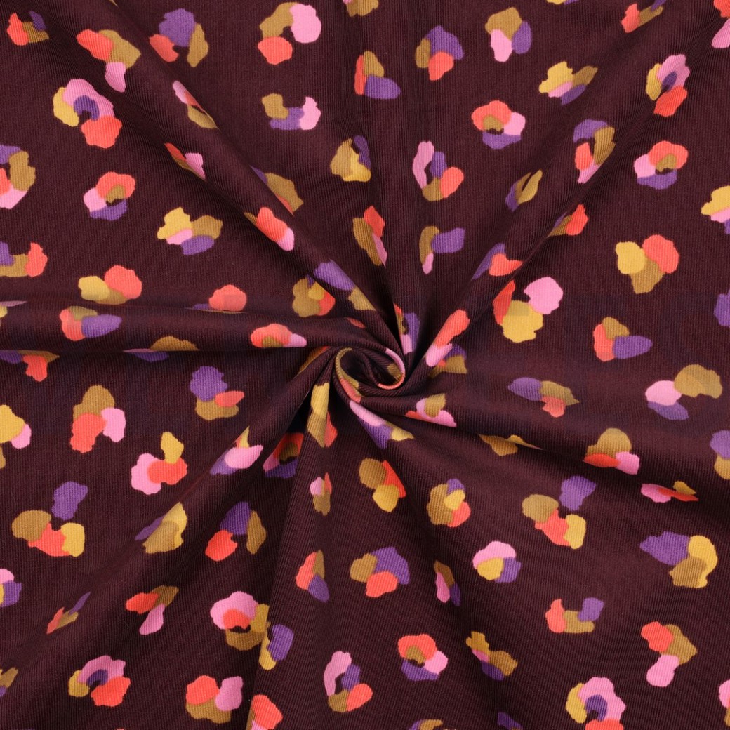 BABYCORD ANIMAL SKIN BORDEAUX #3