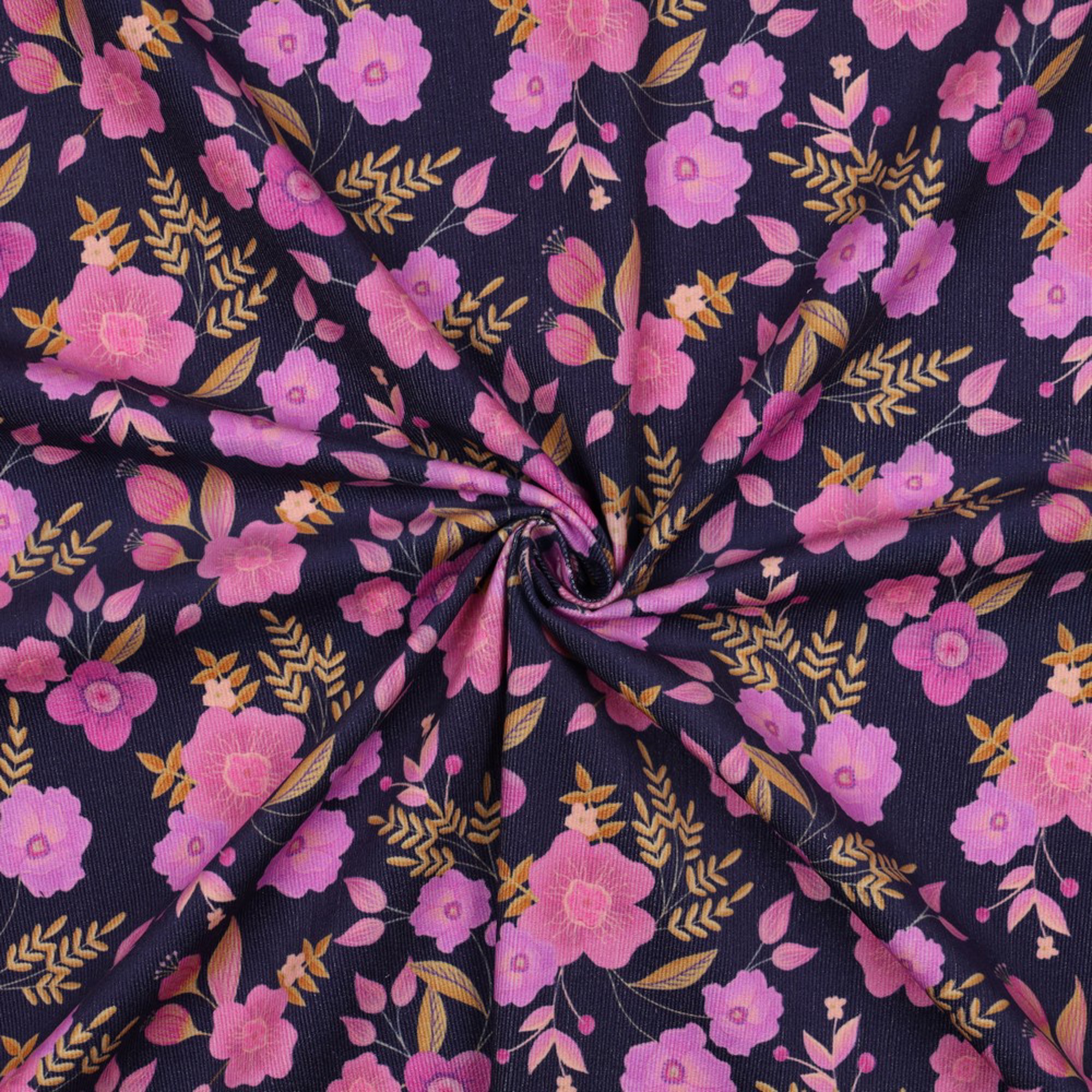 BABYCORD DIGITAL FLOWERS NAVY (high resolution) #3