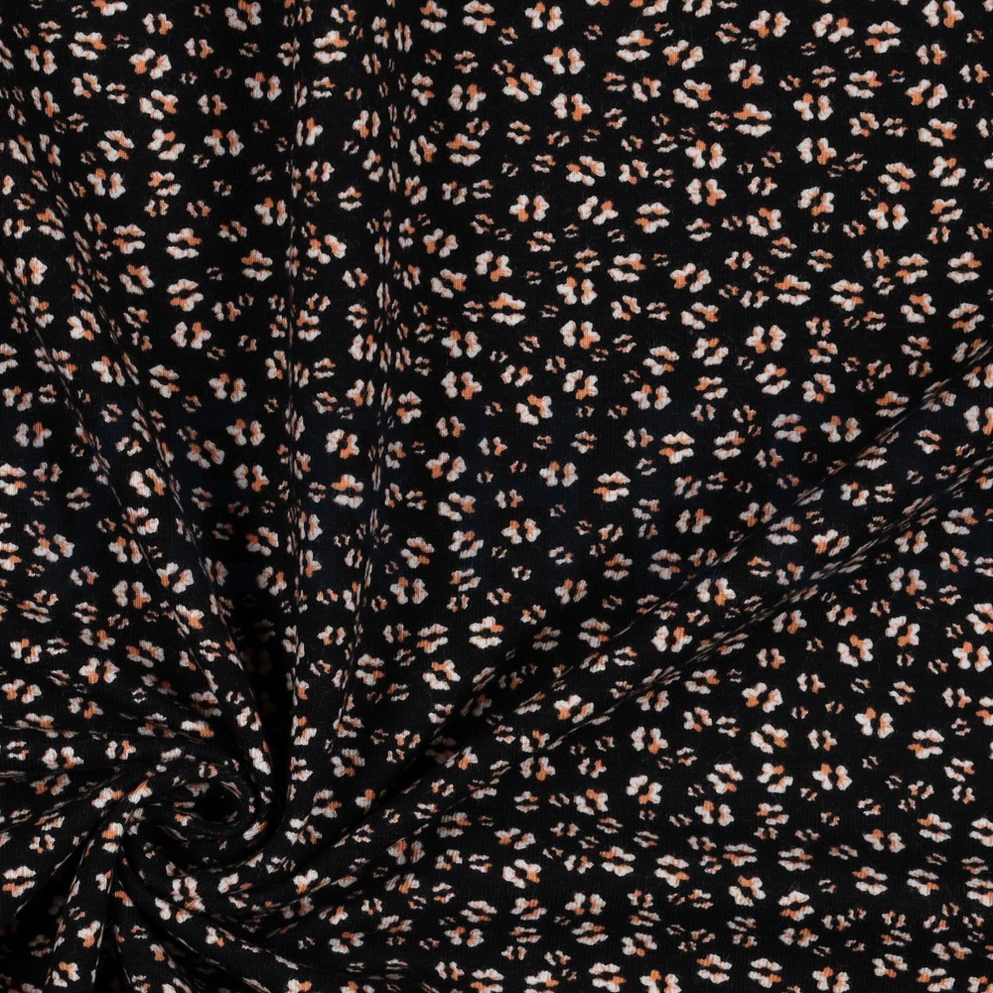 BAMBOO COTTON JERSEY FLOWERS BLACK (high resolution) #3