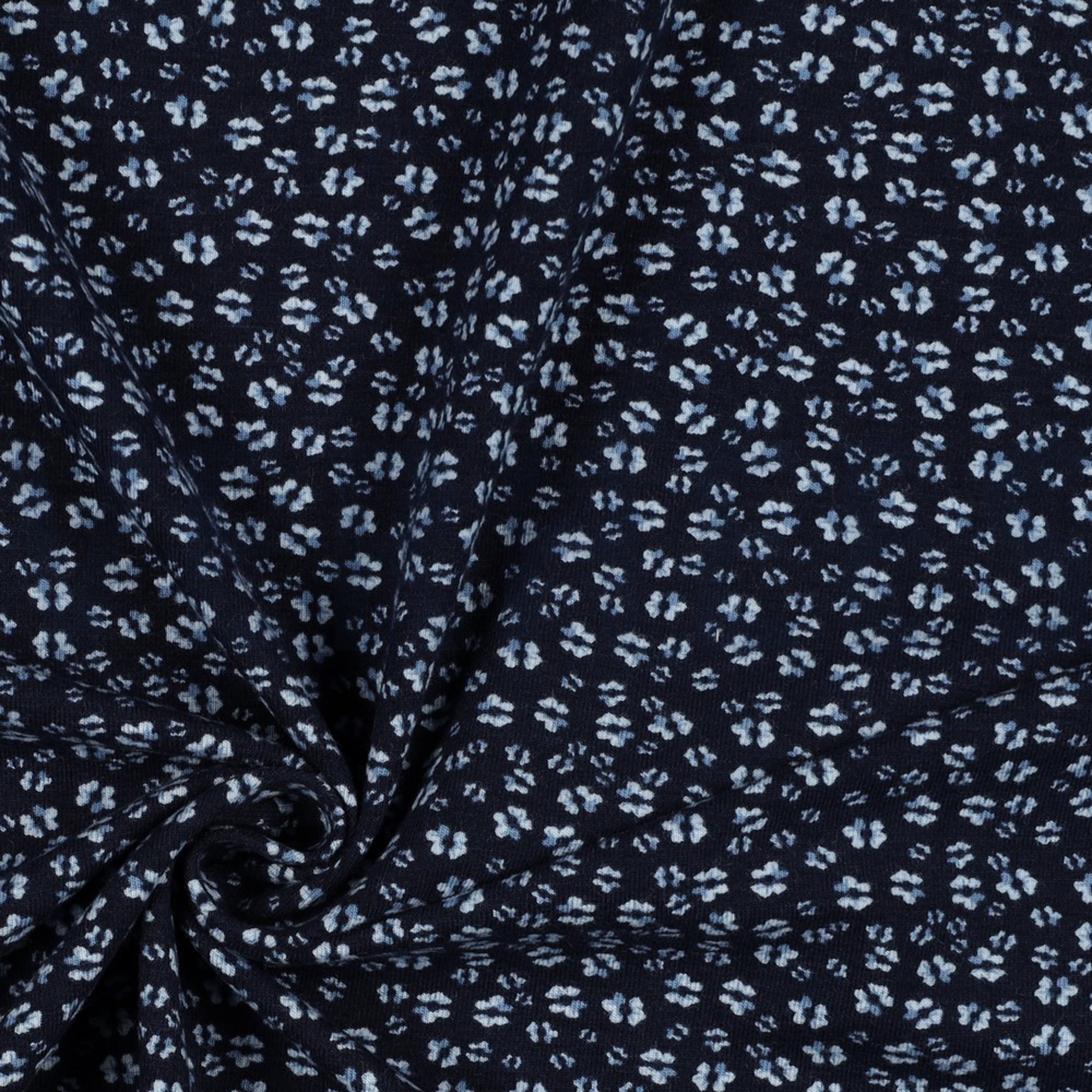 BAMBOO COTTON JERSEY FLOWERS NAVY (high resolution) #3