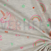 JERSEY MELANGE NEON UNICORN ECRU MELANGE (thumbnail) #3
