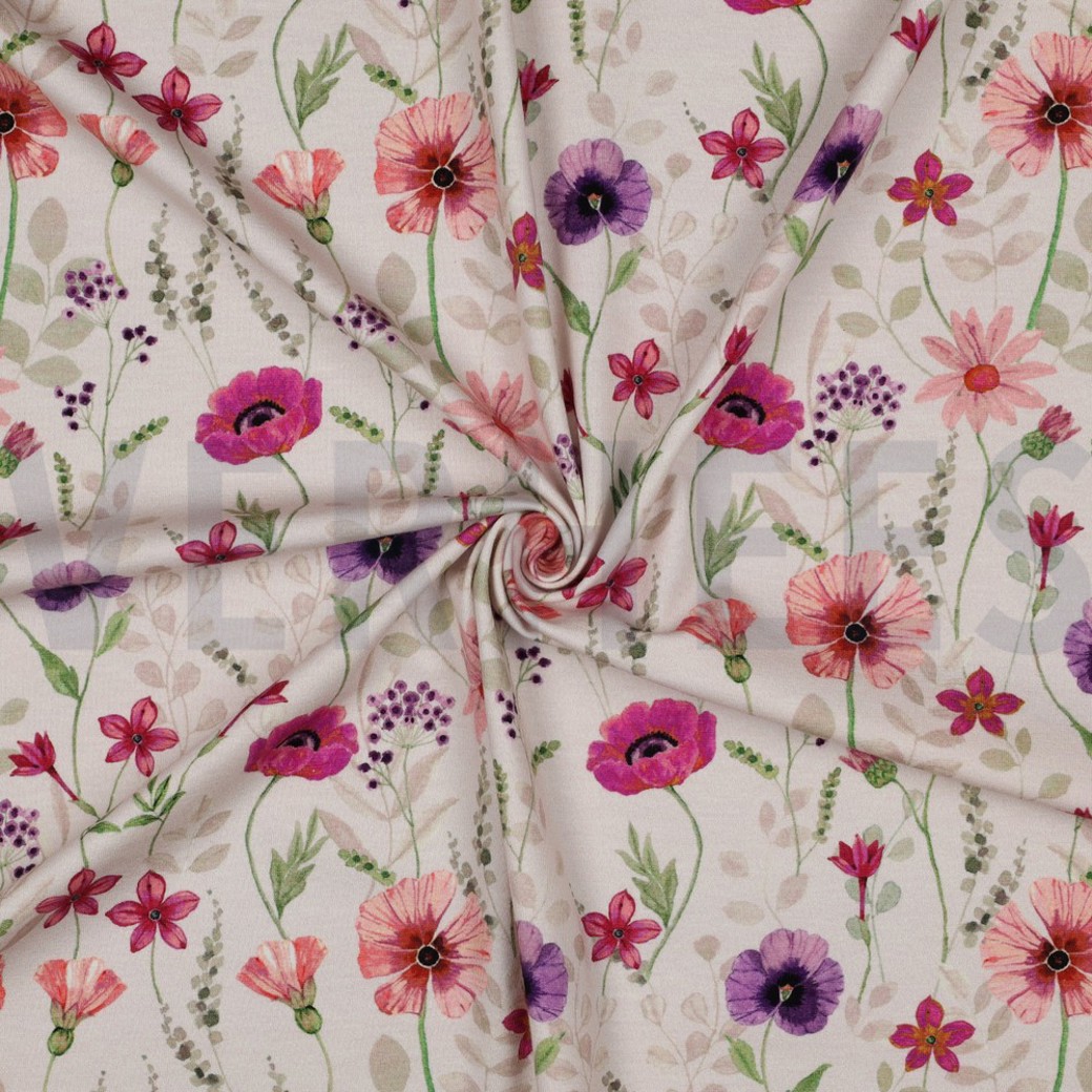 JERSEY DIGITAL FLOWERS OFF-WHITE #3