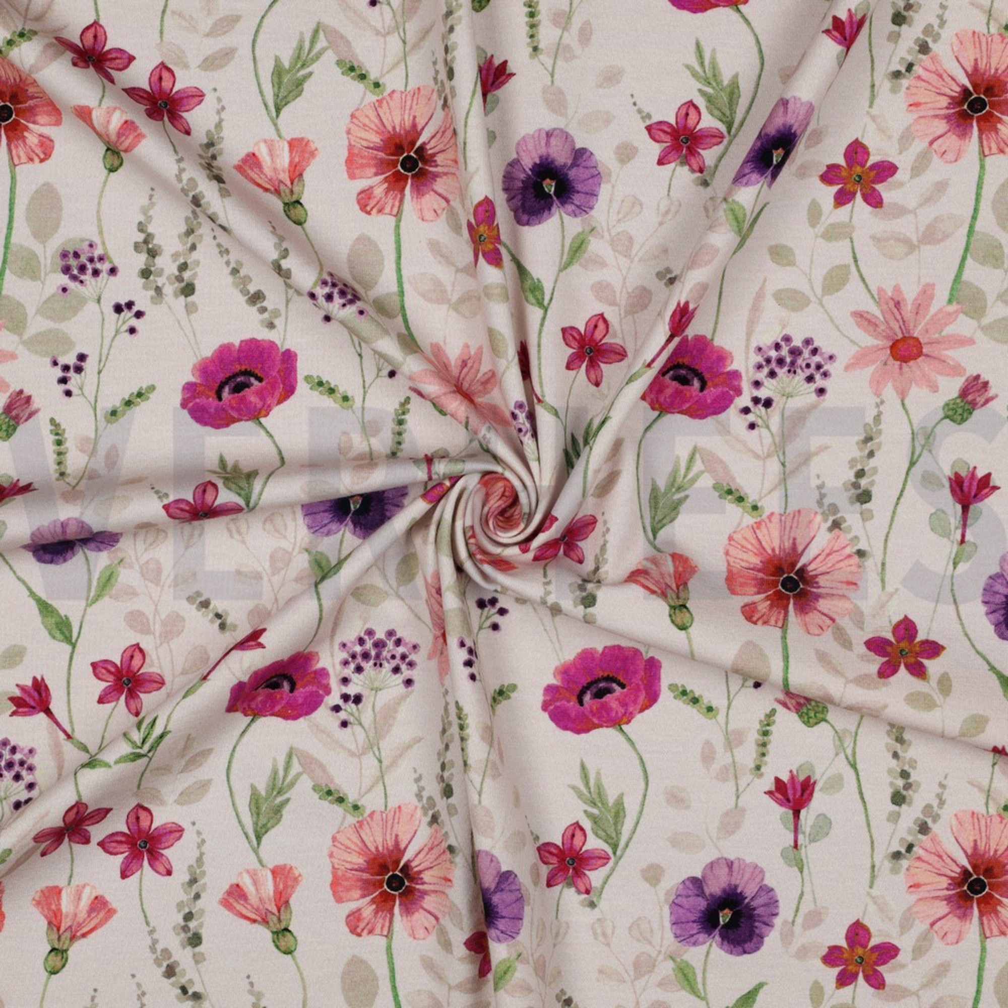 JERSEY DIGITAL FLOWERS OFF-WHITE (high resolution) #3