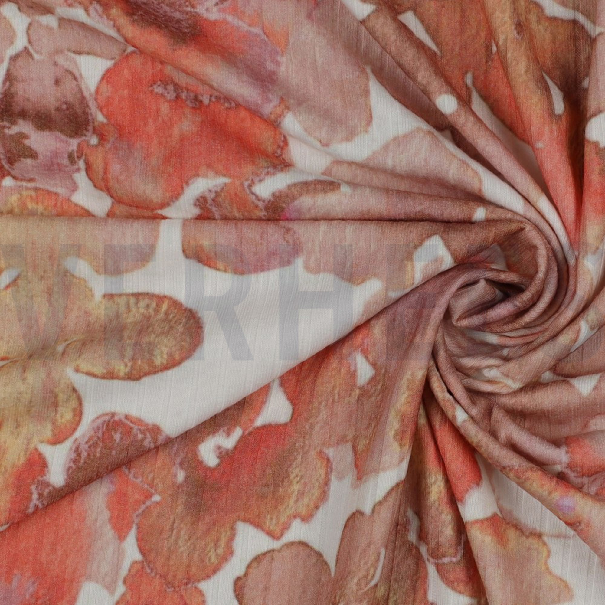 RIB JERSEY DIGITAL FLOWERS PEACH (high resolution) #3