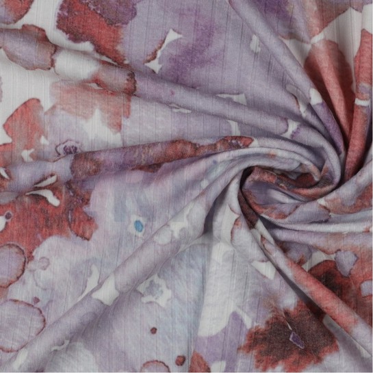 RIPPJERSEY DIGITAL BLUMEN LAVENDEL #7