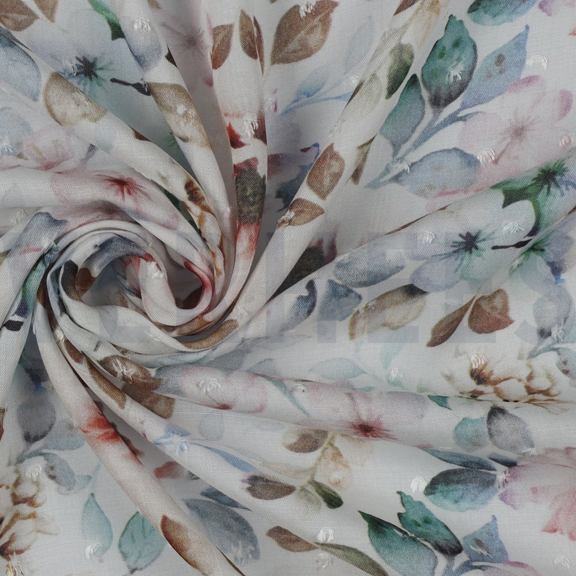 VISCOSE DOBBY DIGITAL FLOWERS WHITE (high resolution) #3