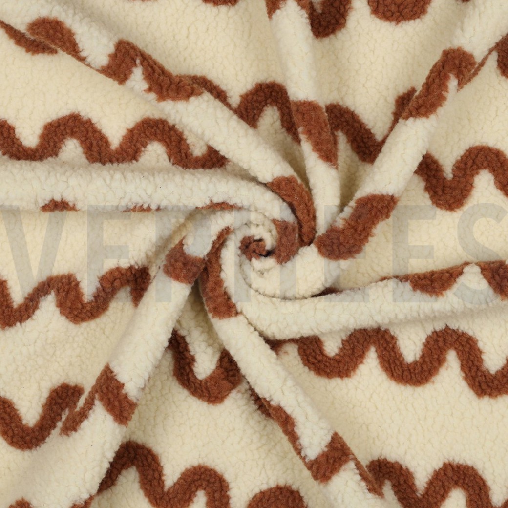 TEDDY JACQUARD WAVES CAMEL #3
