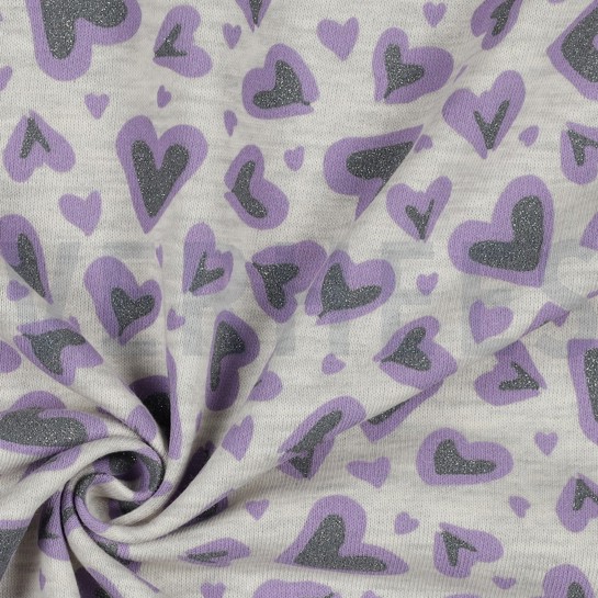 SWEAT MELANGE PAILLETTES LÉOPARD CŒURS ÉCRU MÉLANGÉ #7