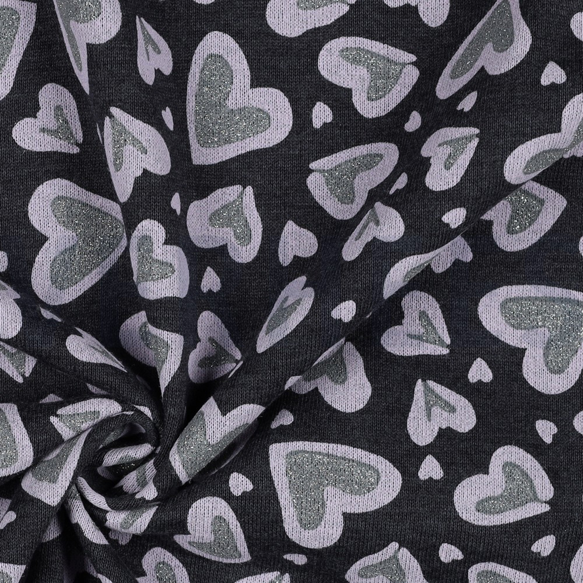SWEAT MELANGE GLITTER LEOPARD HEARTS INDIGO MELANGE (high resolution) #3