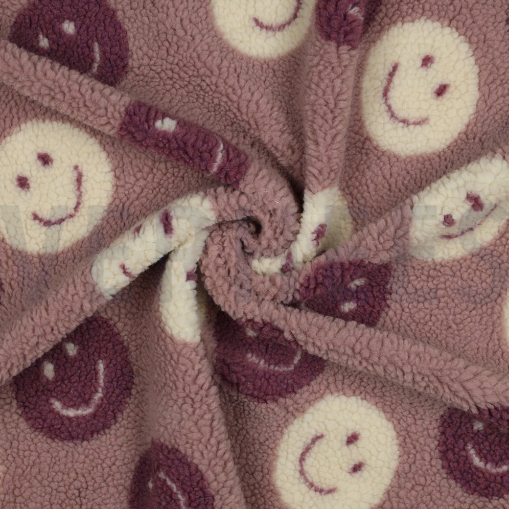 TEDDY JACQUARD HAPPY FACES MAUVE #3