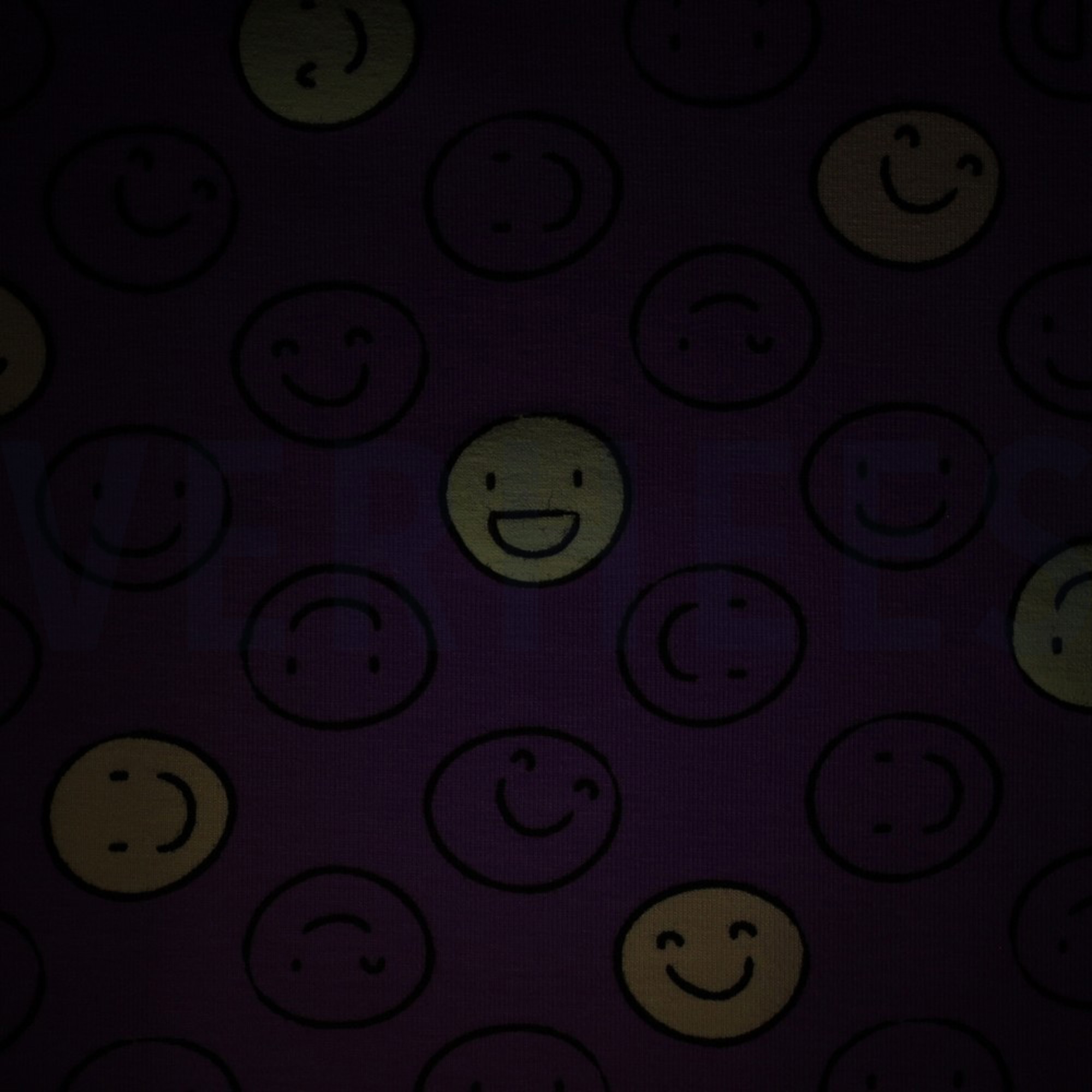 JERSEY GLOW IN THE DARK SMILEYS PURPLE (high resolution) #3
