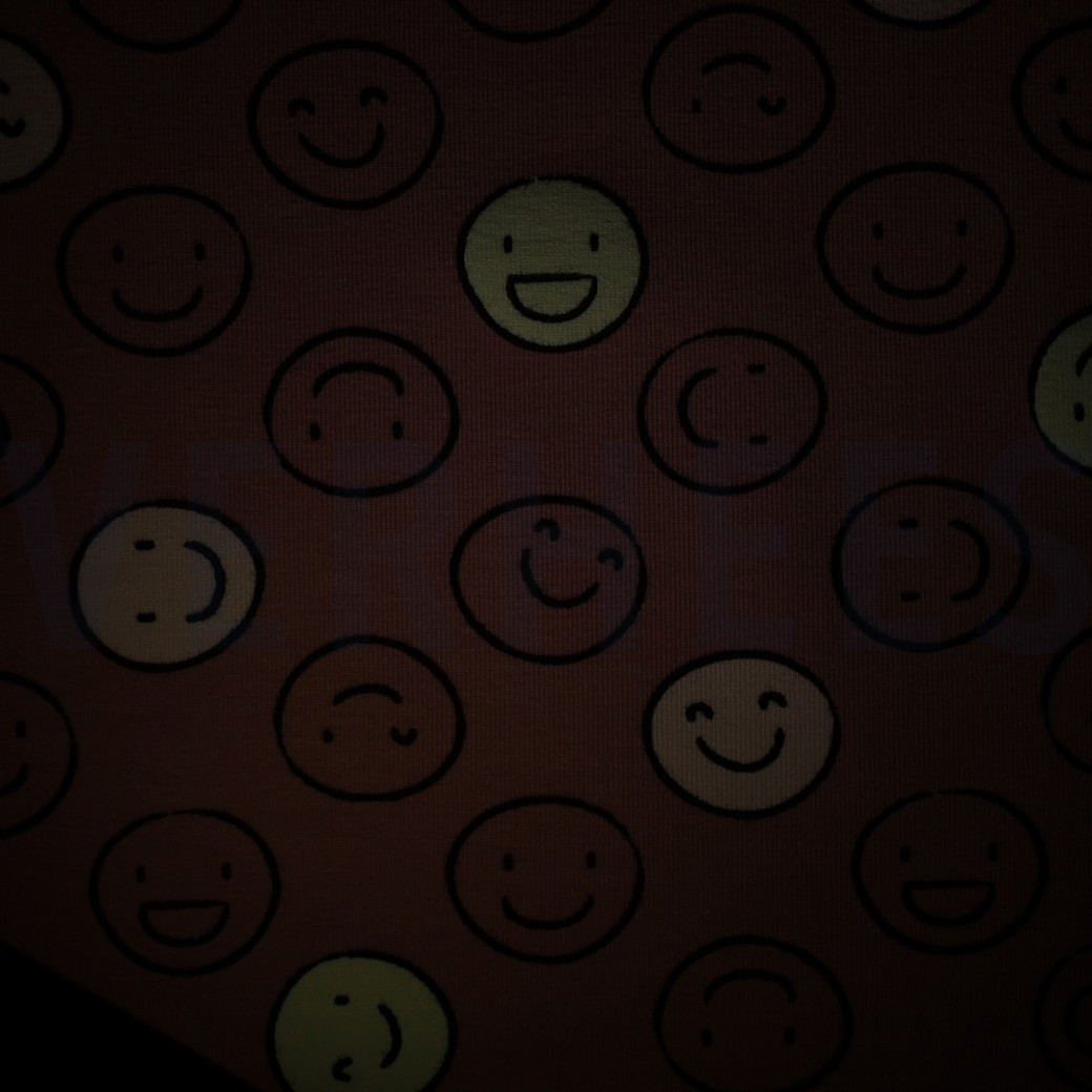 JERSEY GLOW IN THE DARK SMILEYS ROUGE #3