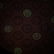 JERSEY GLOW IN THE DARK SMILEYS ROUGE (thumbnail) #3
