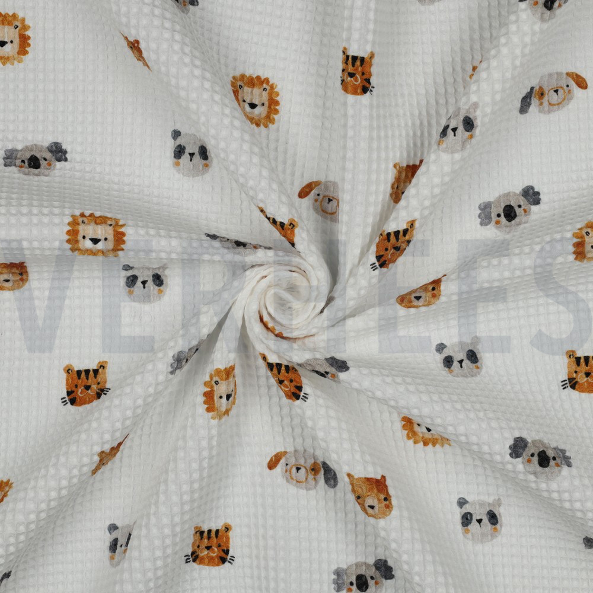 COTTON WAFFLE DIGITAL ANIMALS WHITE (high resolution) #3