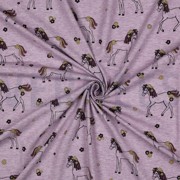 JERSEY MELANGE GLITTER HORSES PURPLE (thumbnail) #3