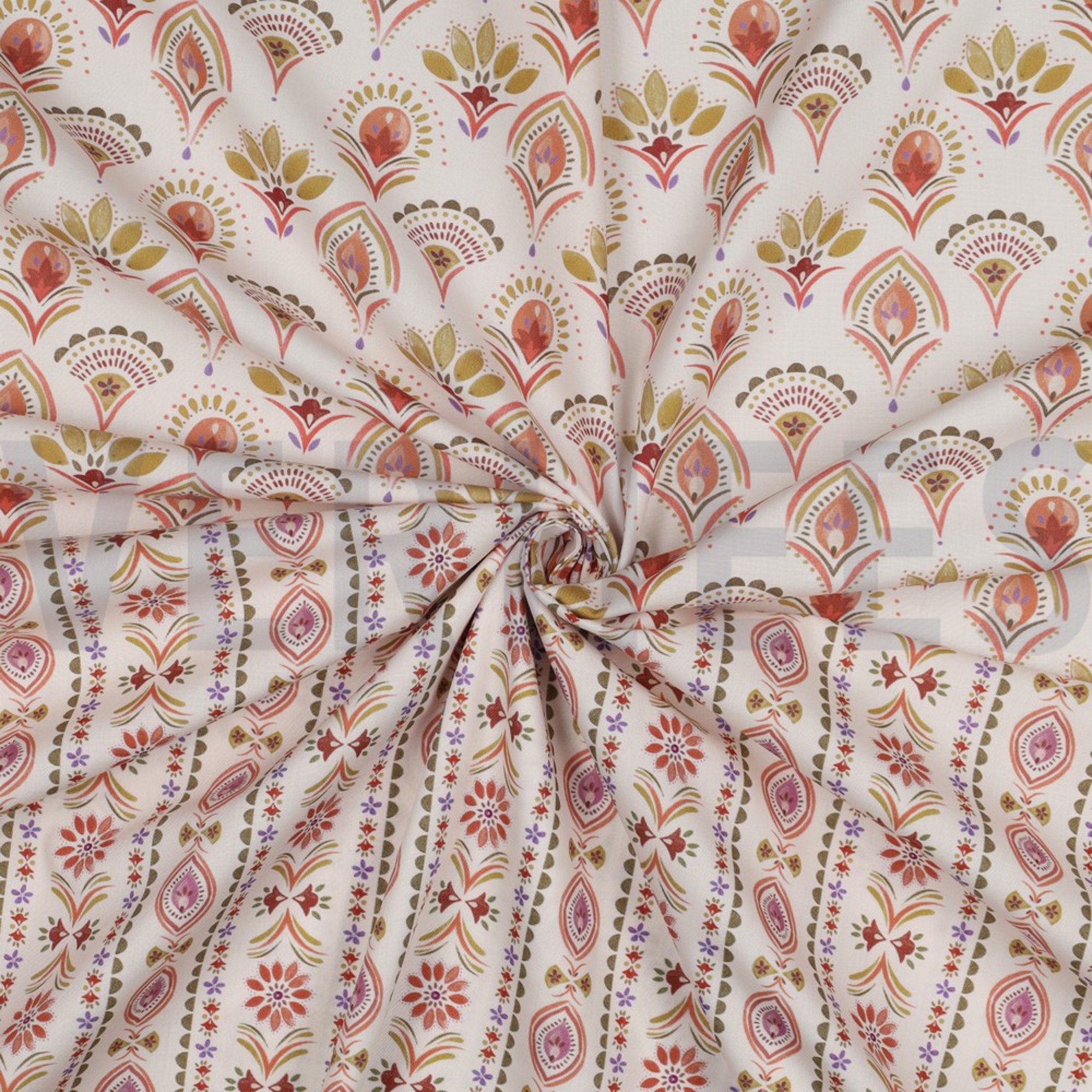 FINE POPLIN DIGITAL FLOWERS OFF-WHITE (high resolution) #3