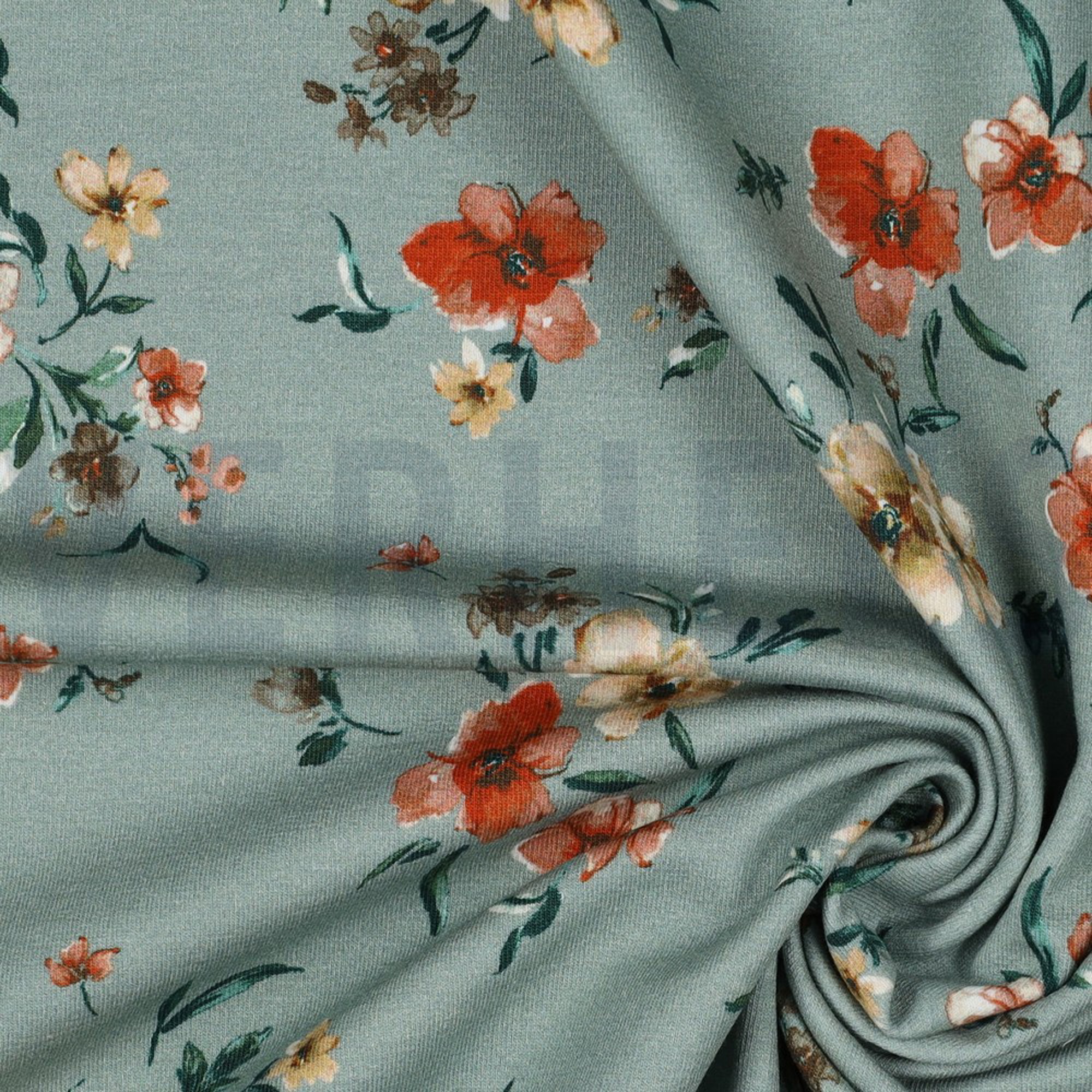SWEAT DIGITAL FLOWERS DARK MINT (high resolution) #3