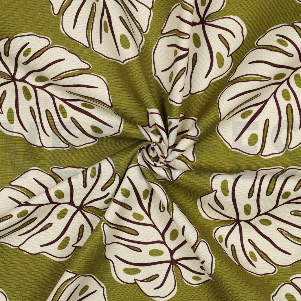 CANVAS MONSTERA LEAVES GREEN #3