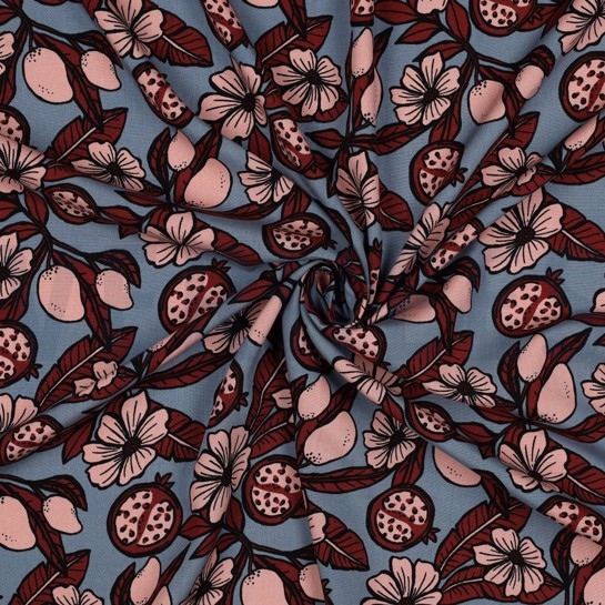 VISCOSE RADIANCE FLOWERS SALMON #7