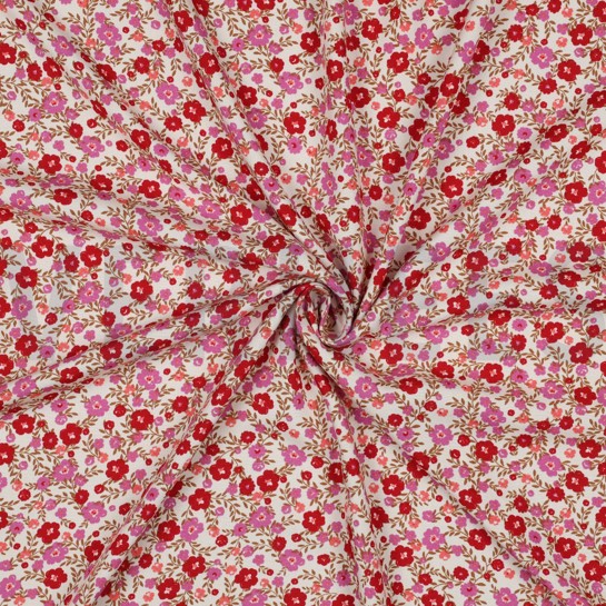 VISCOSE RADIANCE FLOWERS OFFWHITE #7