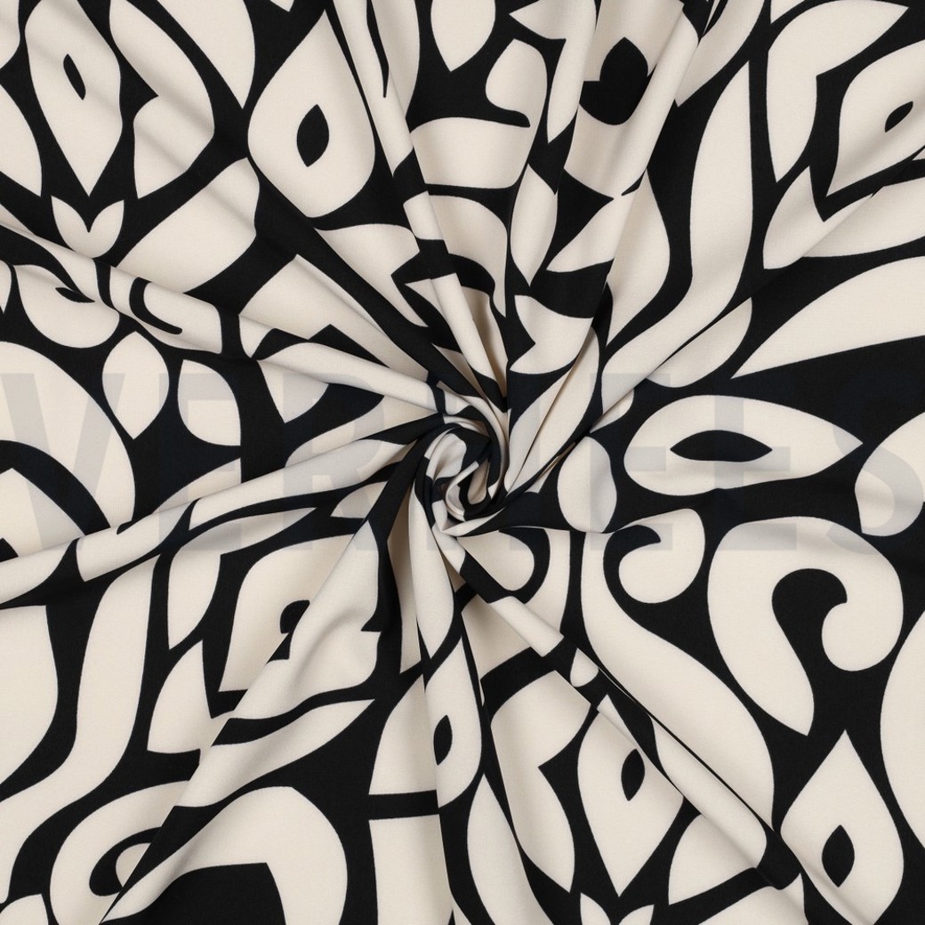 MAGNOLIA STRETCH ABSTRACT BLACK #3