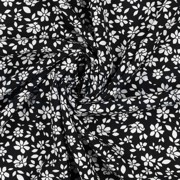 VISCOSE POPLIN STRETCH SMALL FLOWERS BLACK (thumbnail) #3