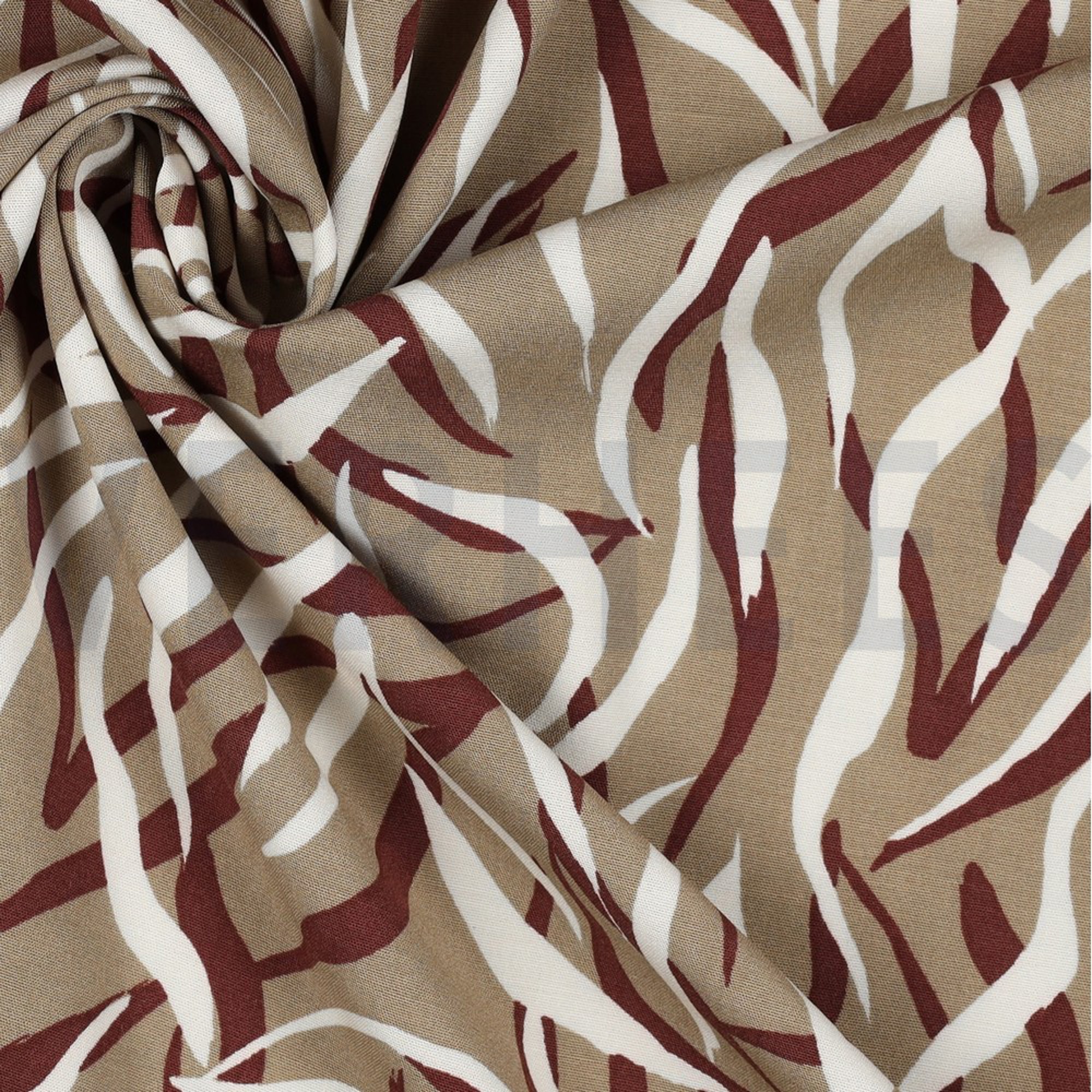 VISCOSE POPLIN STRETCH ANIMAL SKIN CINNAMON (high resolution) #3
