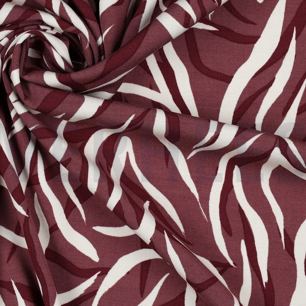 VISCOSE POPLIN STRETCH ANIMAL SKIN ROSEWOOD #3