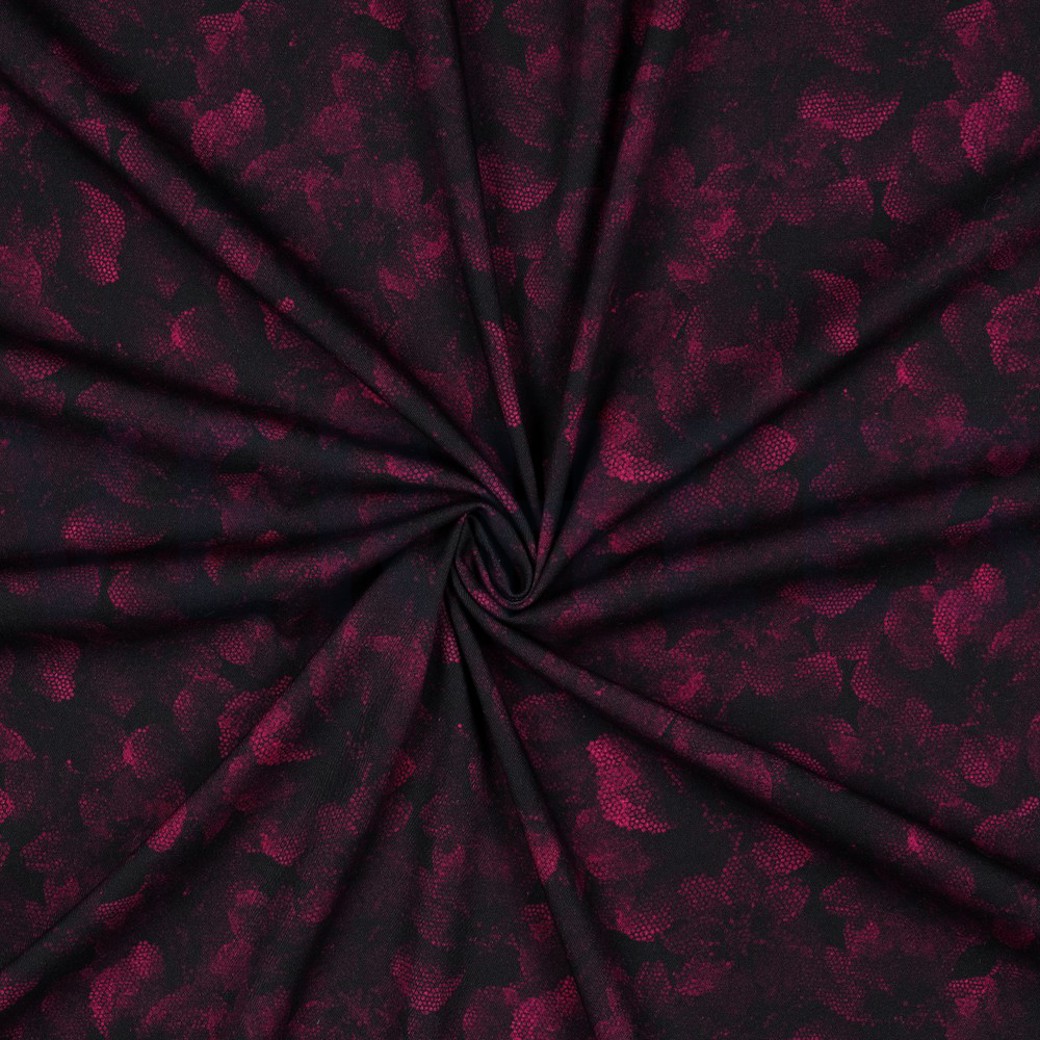 ROSELLA STRETCH DIGITAL FLOWERS FUCHSIA #3