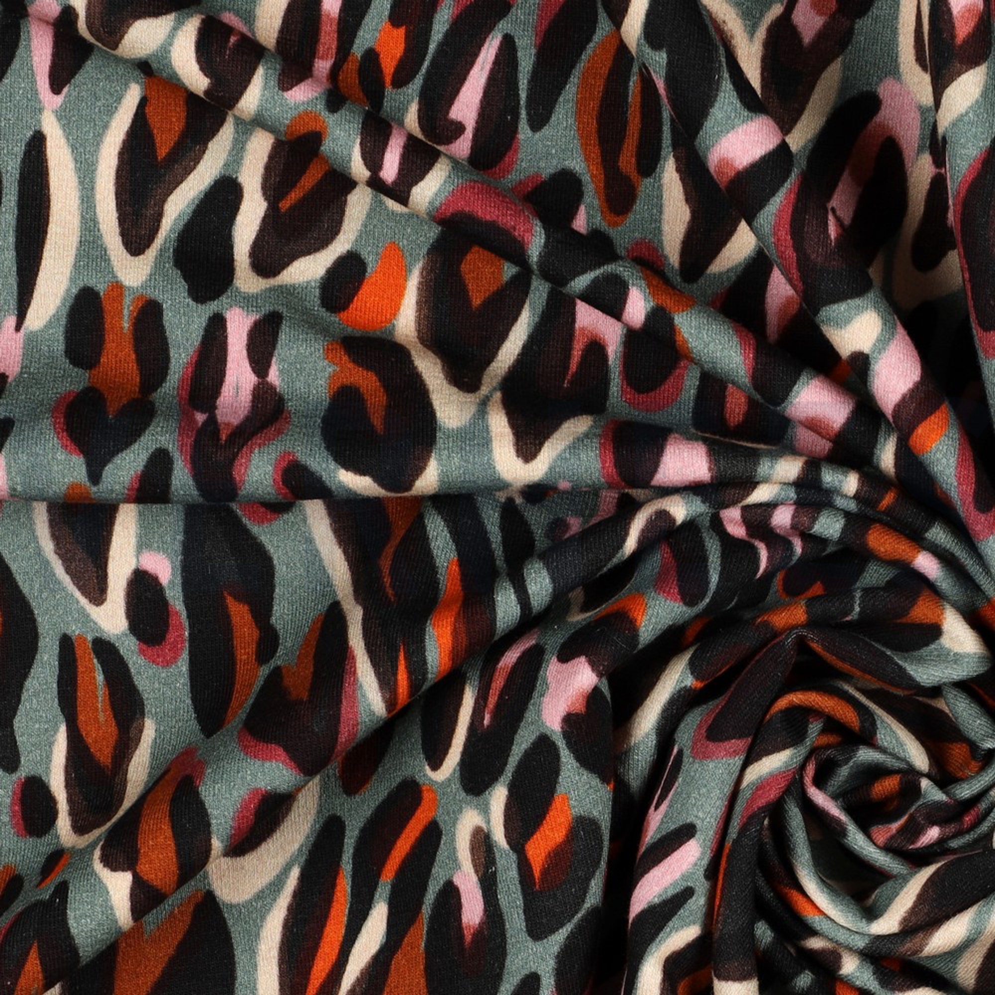 FRENCH TERRY DIGITAL ANIMAL SKIN DARK MINT (high resolution) #3