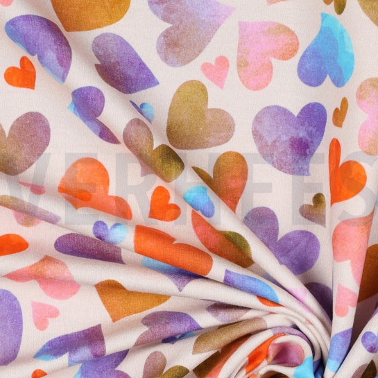 FRENCH TERRY DIGITAAL HARTEN ECRU #7