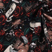 FRENCH TERRY DIGITAL TATTOO BLACK / TAUPE (thumbnail) #3