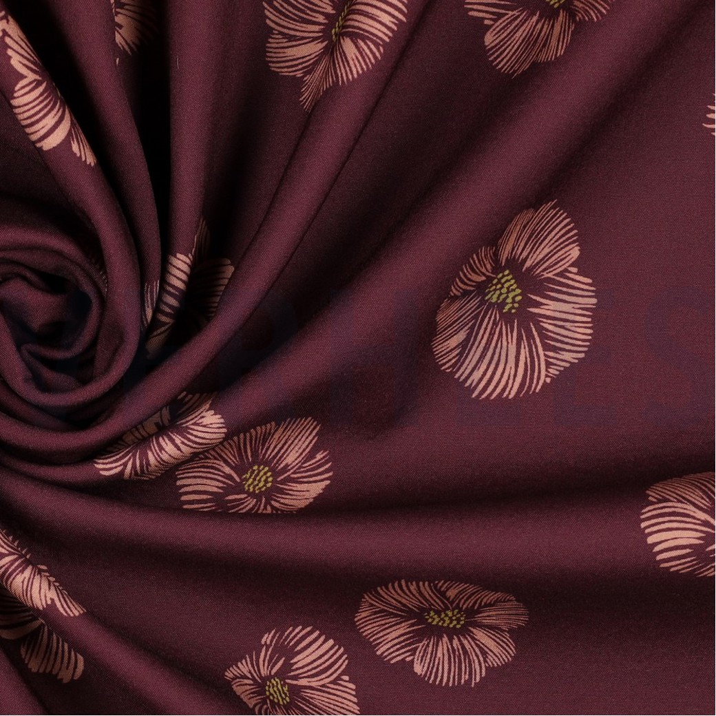 SOFTSHELL DIGITAL FLOWERS AUBERGINE #3