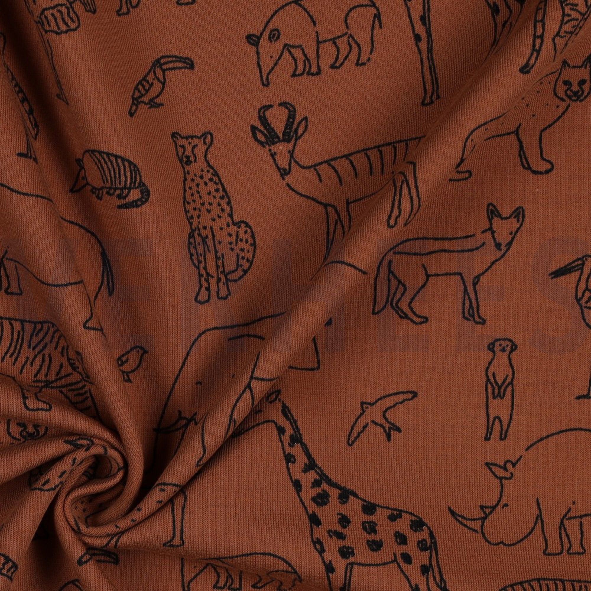 FRENCH TERRY SAFARI ANIMALS ALMOND (high resolution) #3