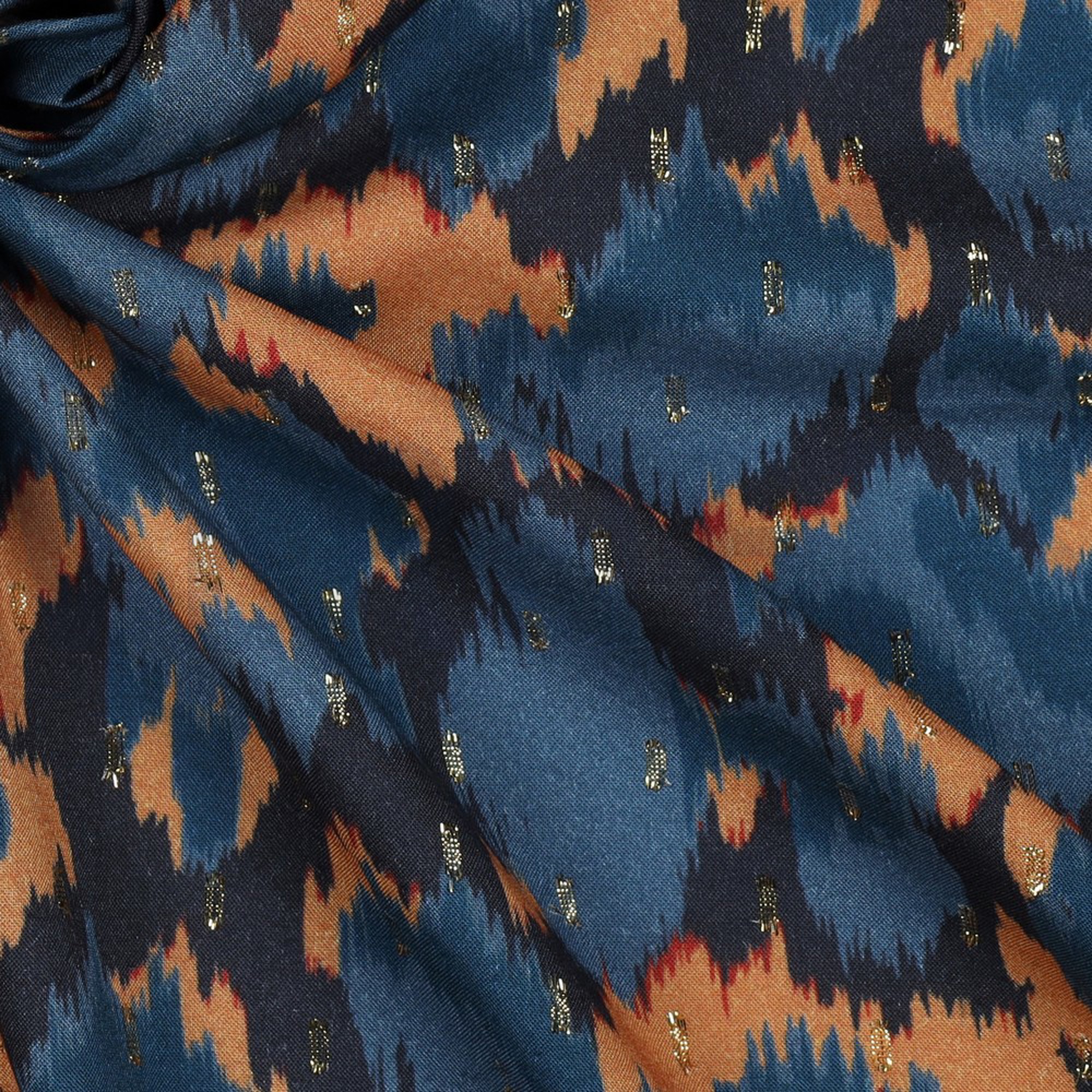 VISCOSE LUREX ANIMAL SKIN NAVY (high resolution) #3