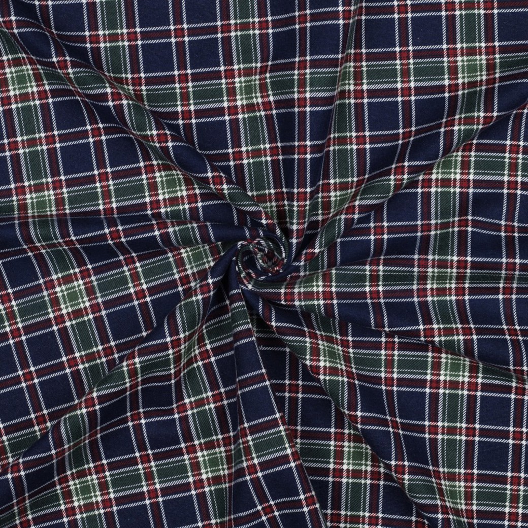 FLANNEL CHECKS NAVY #3