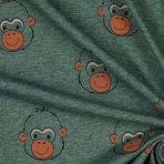JERSEY MELANGE MONKEY DARK GREEN (thumbnail) #3